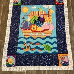 Colorful Animal-Themed Baby Quilt